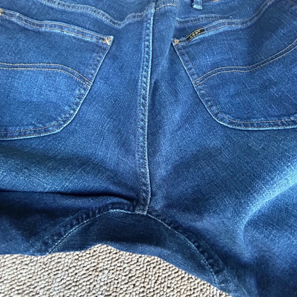 Lee Mens Straight Taper Dark Wash Stretch Denim Jeans 40x30 comfort